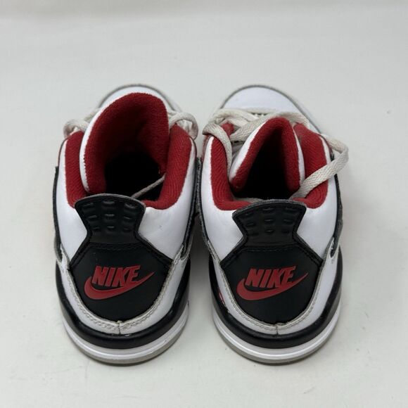 Nike Air Jordan 4 Retro OG PS Sneakers Boys Girls Size 13C Fire Red BQ7669-160 - Picture 10 of 16